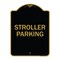 Signmission Designer Series Sign-Stroller Parking, Black & Gold Aluminum Sign, 18" x 24", BG-1824-22831 A-DES-BG-1824-22831 - alternate 1